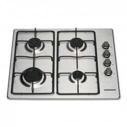 Plita incorporabila Heinner HBH-V4IEIX, Gaz, 4 arzatoare, Aprindere electrica integrata, Control lateral, 58 cm, Inox - Img 2