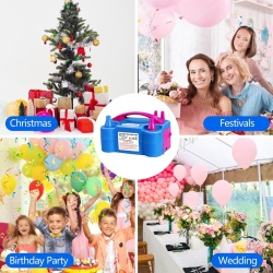 Pompă Electrică pentru Umflat Baloane 600W, 2 Moduri de Funcționare (Automat și Manual la Apăsare), Compresor Portabil cu Duze Duble pentru Baloane din Latex și Folie, Petreceri, Nunți și Evenimente - Img 5