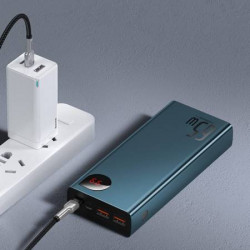 Powerbank Baseus Adaman Metal 20000mAh PD QC 3.0 65W 2xUSB + USB-C + micro USB (albastru) - Img 2