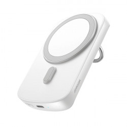Powerbank inductiv Joyroom 6000mAh cu inel si suport de pana la 20W alb (JR-W030)