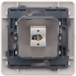 Priză de Rețea Internet CAT6 RJ45 , Montaj Îngropat / Doză, Design Modern cu Mască Ajustabilă, Culoare Albă, 86x86 mm - Img 5