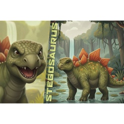 PUZZLE TREFL 100 FAMILIA TREFLIK DINO WORLD STEGOSAURUS - Img 2