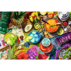 PUZZLE TREFL DIN LEMN 500+1 PIESE COCKTAILURILE COLORATE - Img 2