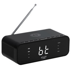 RADIO CU CEAS INCARCARE WIRELESS AD 1192 NEGRU ADLER - Img 3