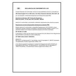 Set 10 x masti de protectie respiratorie FFP2, 3M, cu supapa / valva, model 8822, Certificate CE - Img 5
