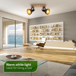 Set 2 Becuri LED Filament Briloner E14 tip Picătură (G30), Clasa Energetică A, 4W, 840 lm, Lumină Alb Cald 3000K, Durată de Viață 50.000 Ore - Img 3