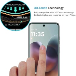 Set 2 Folii de Protecție din Sticlă Securizată pentru Motorola Moto G56 / G57 5G, Compatibil cu Huse, Anti-Șoc și Anti-Zgârieturi - Img 2