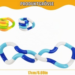 Set 2 Jucării Anti-Stres Tangle Fidget Toy, Jucărie Senzorială Articulată pentru Eliberarea Anxietății, pentru Copii și Adulți, Culori Vii - Img 3
