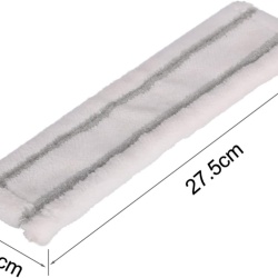 Set 2 Lavete din Microfibră pentru Curățat Geamuri Compatibile Kärcher WV 1, WV 50, WV 75, Prindere cu Velcro (Scai), Lavabile și Reutilizabile, Alb - Img 4