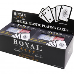 SET 2 PACHETE CARTI ROYAL CANASTA POKER DIN PLASTIC - Img 2