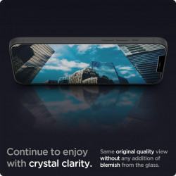 Set 2 x folie protectie SPIGEN GLAS.TR "EZ FIT" pentru IPHONE 13/13 PRO ANTIALBASTRU - Img 2