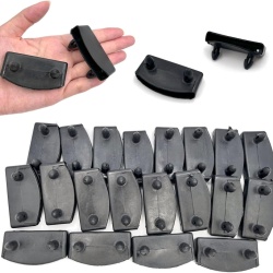 Set 20 Capace Plastice pentru Lamele Somieră Typec Home, 54x9 mm, Negru, Suporturi de Fixare pentru Șipci de Pat