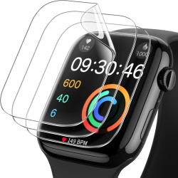 Set 3 Folii de Protecție Flexibile JETech din TPU pentru Apple Watch Series 11 / Series 10 (42 mm), Acoperire Completă Curbată, Tehnologie Auto-Vindecare, Claritate HD și Sensibilitate Ridicată la Atingere