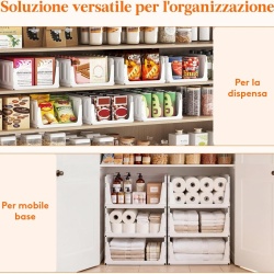 Set 5 Cutii Modulare de Depozitare cu Sertar Lifewit, Capacitate 24L per Unitate, Sistem Suprapozabil Anti-Cădere, Organizator Haine și Dressing, Alb - Img 5
