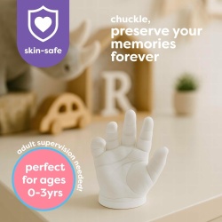 Set Amprenta 3D din Ghips pentru Mâna și Piciorul Bebelușului, Kit DIY pentru Amintiri, Cadou Ideal pentru Naștere sau Botez, Non-Toxic - Img 5