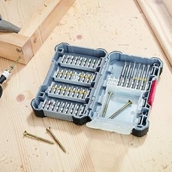 Set de burghie Bosch 40 buc Pick and Click, biti de surubelnita extra dur, cu suport universal - Img 4