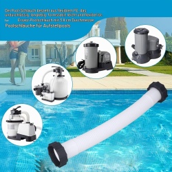 Set Furtun de Schimb cu Piuliță pentru Pompa de Piscină , Diametru 1.5 Inch (3.8 cm), Lungime 0.4 m, Alb - Img 5