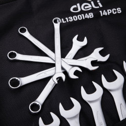 Seturi de chei duble cu capat deschis 14 buc.Deli EDL130014B - Img 6