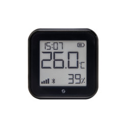Shelly PLUS GEN3 H&T Wi-Fi + Senzor de umiditate si temperatura Bluetooth cu afisaj e-paper (negru)