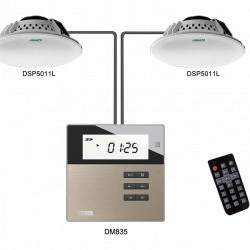 Sistem DSPPA M2U cu Amplificator 2x10W de perete DSPPA DM835W (USB/SD/FM/BT) + 2x boxe de tavan 2x10W DSP5011L