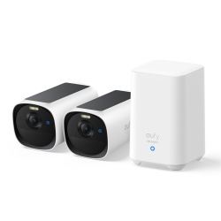 Sistem supraveghere video eufyCam E40 Wireless, MaxColor Night Vision, Set HomeBase 2 + 2 camere 2K QHD