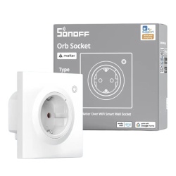 Sonoff Orb Socket Matter over Wi-Fi Smart Wall Socket – smart wall socket for Fusion Orb, with energy monitoring, Wi-Fi, Matter, white (WS01TPF-E) - Img 1