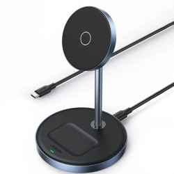 Statie de incarcare Ugreen CD317 MagSafe / Qi 2in1 - neagra