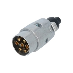 Ștecher remorcă 7 pini din metal Carpoint, carcasă din aluminiu rezistentă, conector electric 12V pentru remorci, rulote și platforme auto