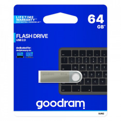 Stick USB Goodram pendrive 64 GB USB 2.0 20 MB/s (rd) - 5 MB/s (wr) flash drive silver (UUN2-0640S0R11) - Img 3