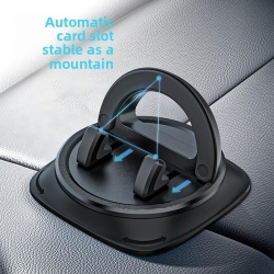 Suport Auto pentru Telefon Rotativ la 360° pe Bord, Montare cu Nano-Gel Anti-Alunecare Fără Blocarea Grilei de Ventilație, Operare cu o Singură Mână, Compatibil Universal cu Smartphone-uri 4–7 Inch, Negru (Black) - Img 7