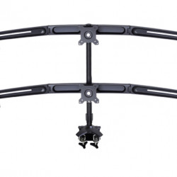Suport pentru 6 monitoare /LCD birou Multibrackets,15"-24", negru, cu clema prindere pe birou