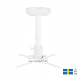 Suport videoproiector de tavan Multibrackets MB-3149, reglabil 30-48cm,max.15kg, alb - Img 6
