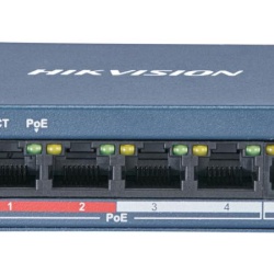Switch Hikvision DS-3E0105P-E/M(B), 4 Porturi, PoE - Img 3
