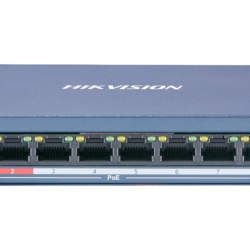 Switch Hikvision DS-3E0109P-E/M(B), 8 porturi, PoE - Img 2