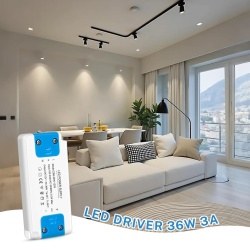 Transformator LED 36W 240V la 12V 3A Typec Home, Sursă de Alimentare AC-DC Flicker-Free, Driver Stabilizat de Tensiune Constantă pentru Benzi LED și Becuri G4, GU5.3, MR16, MR11, Format Compact - Img 3