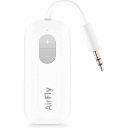 Transmițător Audio Bluetooth Twelve South AirFly SE, Jack 3,5 mm, Autonomie 20+ Ore, Alb