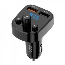 Transmitator auto cu microfon Budi T03, USB QC 3.0 + USB