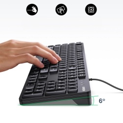 Ugreen KU004 90875 tastatură cu fir de 1,5 m pentru Windows / MacOS - neagră - Img 2