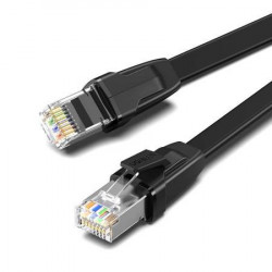 UGREEN NW134 Cablu Ethernet plat RJ45 Cat 8 U/FTP Cupru pur 5m (negru)