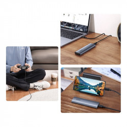 Unitate SSD externa Ugreen M.2 USB 3.2 Gen 2 (SuperSpeed USB 10 Gbps) + cablu USB Type C 0,5m gri(CM400 10902) - Img 3