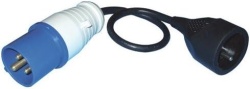 Adaptor Electric Electraline 20848043M, Tată–Mamă, 230V, 2 Poli + Împământare, IP20, pentru Camping și Prelungitoare - Img 2