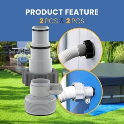 Adaptor furtun piscină Tip A și B compatibil Intex, pentru pompă de filtrare cu conexiune filetată - Img 6