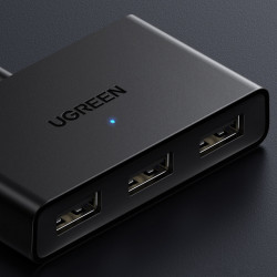 Adaptor switch Ugreen USB 2 intrari - 3 iesiri negru (CM409) - Img 2
