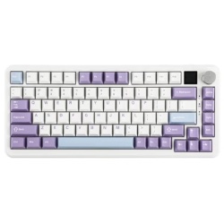 AJAZZ AK820 Max Plus Maillard Switch TFT Screen Bluetooth ,2.4G Wireless ,Wired RGB Hot-Swap, Purple-White-Blue - Img 5