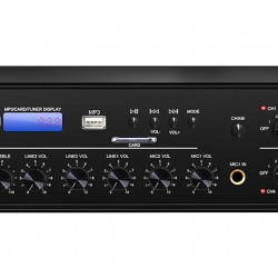 Amplificator 350W cu mixer DSPPA MP1010U, 6 zone, USB/SD/Tuner, 4Mic si 3AUX, 100V & 4-16 Ohmi,