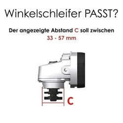 Aparatoare de aspirare a prafului pentru polizor unghiular (flex) 115–125 mm FANZWORK, include disc oala diamantat 125 mm pentru slefuit beton, sapa si adeziv gresie, calitate profesionala - Img 2