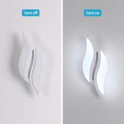 Aplice LED de Perete pentru Interior 12W, Alb Rece 6500K, 1350 Lumeni, Lungime 29 cm, Design Modern din Aluminiu și Acril, Clasa Energetică E (Alb) - Img 4