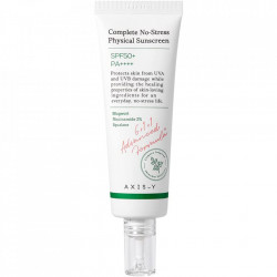 AXIS-Y Complete No-Stress Physical Sunscreen - Crema de fata cu protectie solara minerala SPF50+ si 2% Niacinamida, 50 ml