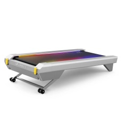 Banda smart de mers UREVO CyberPad pentru birou, Viteza maxima 6km/h, Inclinatie 14%, Greutate maxima utilizator 120kg, Argintiu