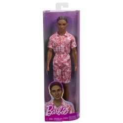 BARBIE PAPUSA BAIAT FASHIONISTAS IN SALOPETA STIL HAWAIAN SI SANDALE VERZI